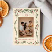  Hand-Drawn Bow Lijst Foto Kerst Feestdagenkaart