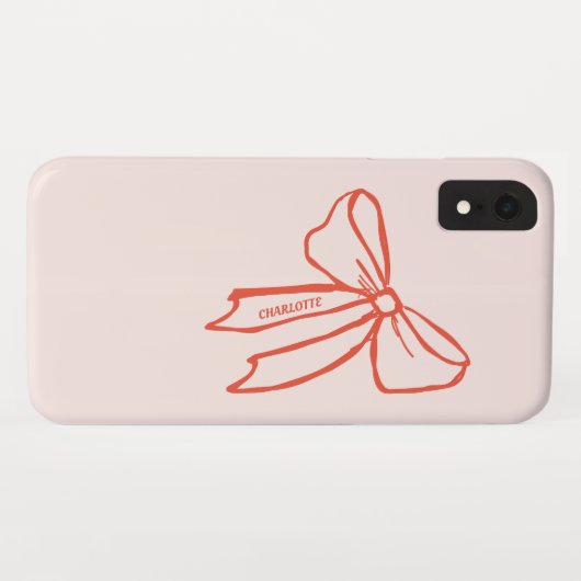Hand drawn Bow Pink iPhone XR Case Case-Mate (Achterkant (horizontaal))