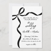 Hand Drawn Bow Whimsical Wedding Kaart (Voorkant)