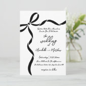 Hand Drawn Bow Whimsical Wedding Kaart (Staand voorkant)