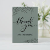 Hand Drawn Branch Flat Hartelijk dank Bedankkaart (Staand voorkant)