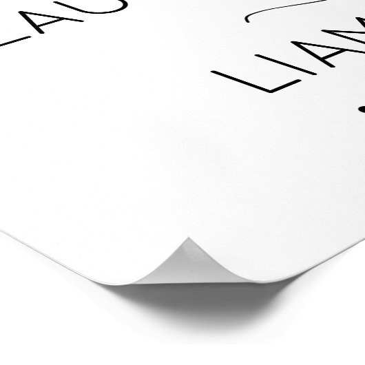 Hand Drawn Branches Wedding Welkome Poster (Hoek)