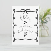 Hand Drawn Bridesmaid Proposal Cards Feestdagenkaart (Staand voorkant)