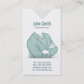 Hand Drawn Businessman Chauffeur Visitekaartje (Voorkant)