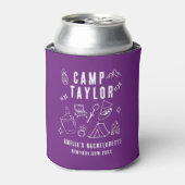 Hand drawn Camp Bachelorette Custom Can Cooler (Blikje Voorkant)