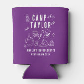 Hand drawn Camp Bachelorette Custom Can Cooler (Achterkant)