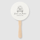 Hand Drawn Car Doodle Modern Wedding Handwaaier (Voorkant)