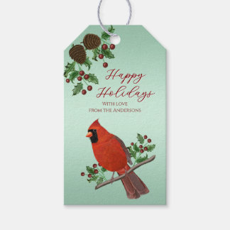 Hand-Drawn Cardinals & Greenery | Christmas Cadeaulabel