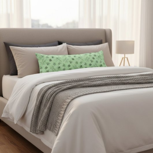 Hand-Drawn Cartoon Insects Pattern  Lichaamskussen