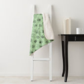 Hand-Drawn Cartoon Insects Pattern Throw Blanket (In situ)