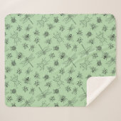 Hand-Drawn Cartoon Insects Pattern Throw Blanket (Voorkant (horizontaal))