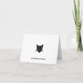 Hand Drawn Cat Personal Stationery Bedankkaart