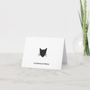 Hand Drawn Cat Personal Stationery Bedankkaart