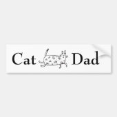 Hand Drawn Cat Typography Cat Dad Fun Bumpersticker (Voorkant)