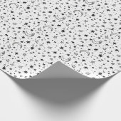 Hand Drawn Celestial Night Sky Pattern Cadeaupapier (Hoek)