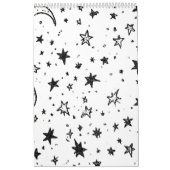 Hand Drawn Celestial Night Sky Pattern Kalender (Hoes)