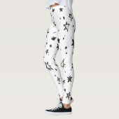 Hand Drawn Celestial Night Sky Pattern Leggings (Links)