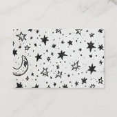 Hand Drawn Celestial Night Sky Pattern Visitekaartje (Achterkant)