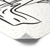 Hand drawn Champagne Doodle Wedding Welcome Sign Poster (Hoek)