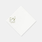 Hand Drawn Champagne Glass Wedding Napkins Servet (Hoek)