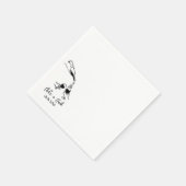 Hand Drawn Champagne Tower Glass Wedding Napkins Servet (Hoek)