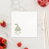 Hand Drawn Champagne Tower Glass Wedding Napkins Servet (Insitu)