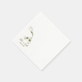 Hand Drawn Champagne Tower Glass Wedding Napkins Servet (Hoek)