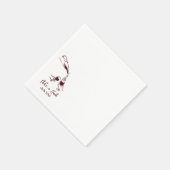 Hand Drawn Champagne Tower Glass Wedding Napkins Servet (Hoek)