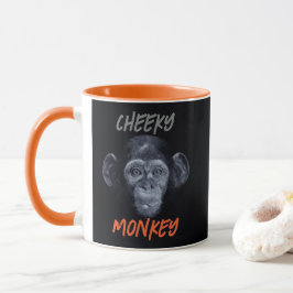 Hand Drawn Cheeky Monkey Mug  Mok