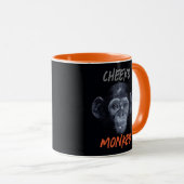 Hand Drawn Cheeky Monkey Mug Mok (Voorkant rechts)