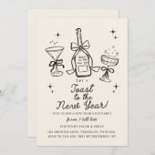 Hand Drawn Cheers New Years Eve Party In Kaart (Voorkant / Achterkant)