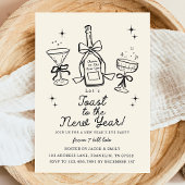 Hand Drawn Cheers New Years Eve Party In Kaart