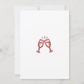 Hand Drawn “Cheers to 30 Years” Birthday Kaart (Achterkant)