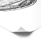 Hand-Drawn Cheeseburger Art Print Foto Afdruk (Hoek)