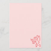 Hand Drawn Cherubs Pink Red Galentine's Day Party Kaart (Achterkant)
