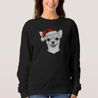 Hand-Drawn Chihuahua Christmas Custom Name Dog Trui