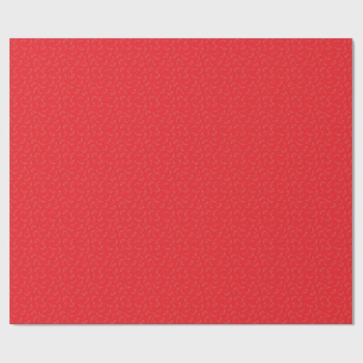 Hand-Drawn Chili Peppers op Red Cadeaupapier (Vlak)