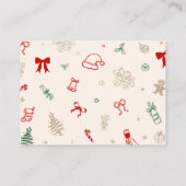 Hand Drawn Christmas Baby Shower Books for Baby Informatiekaartje (Achterkant)