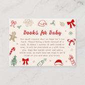 Hand Drawn Christmas Baby Shower Books for Baby Informatiekaartje (Voorkant)