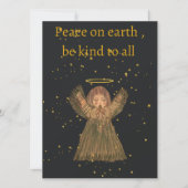 Hand drawn Christmas card , Angel , cute,  (Voorkant)