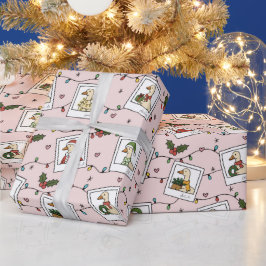Hand Drawn Christmas Geese Wrapping Paper Roll Cadeaupapier