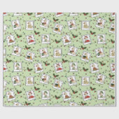 Hand Drawn  Christmas Geese Wrapping Paper Roll Cadeaupapier (Vlak)