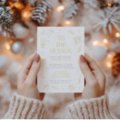 Hand Drawn Christmas Holiday Dinner Party Invite Feestdagenkaart