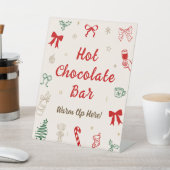 Hand Drawn Christmas Hot Chocolate Bar Reclamebord Met Voetstuk (Insitu)