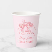 Hand Drawn Christmas Party Papieren Bekers (Achterkant)