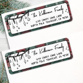 Hand Drawn Christmas Return Address Etiket