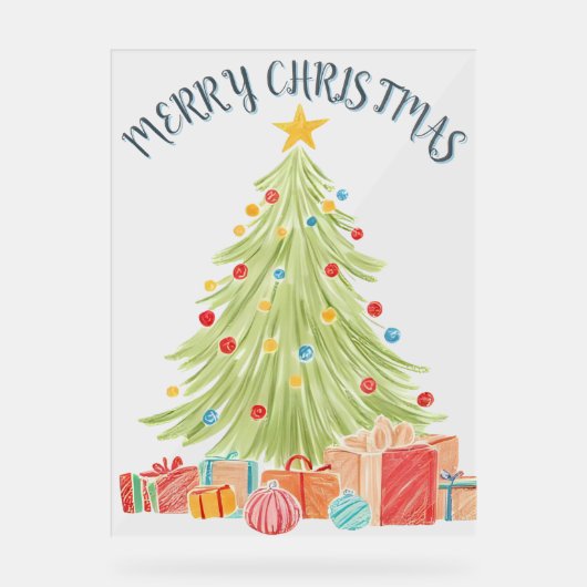 Hand-Drawn Christmas Sketch  Acryl Bord (Voorkant)