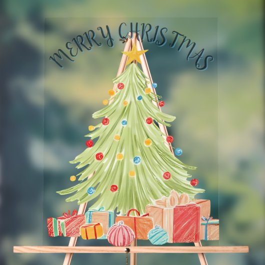 Hand-Drawn Christmas Sketch Acryl Bord (Neutraal)