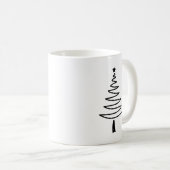 Hand Drawn christmas tree Koffiemok (Voorkant rechts)
