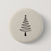 Hand Drawn christmas tree Ronde Button 5,7 Cm (Voorkant)